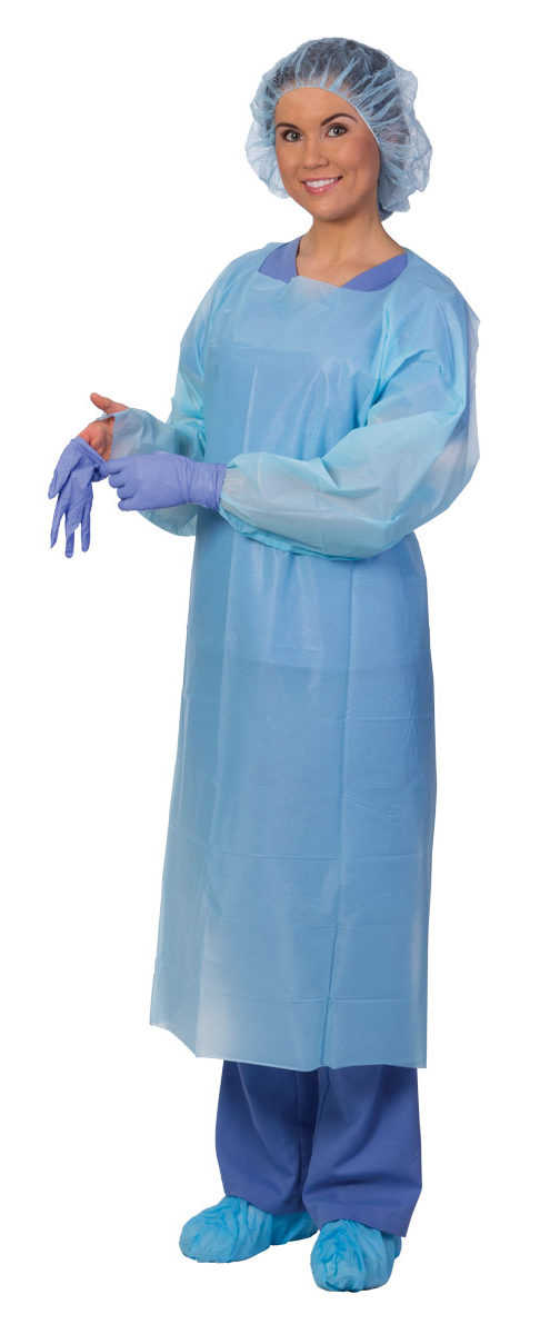 Polyethylene Cover Gowns With Thumbloops