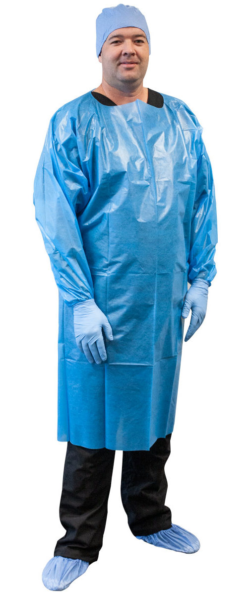 Over-The-Head Polyethylene Coated Cover Gowns